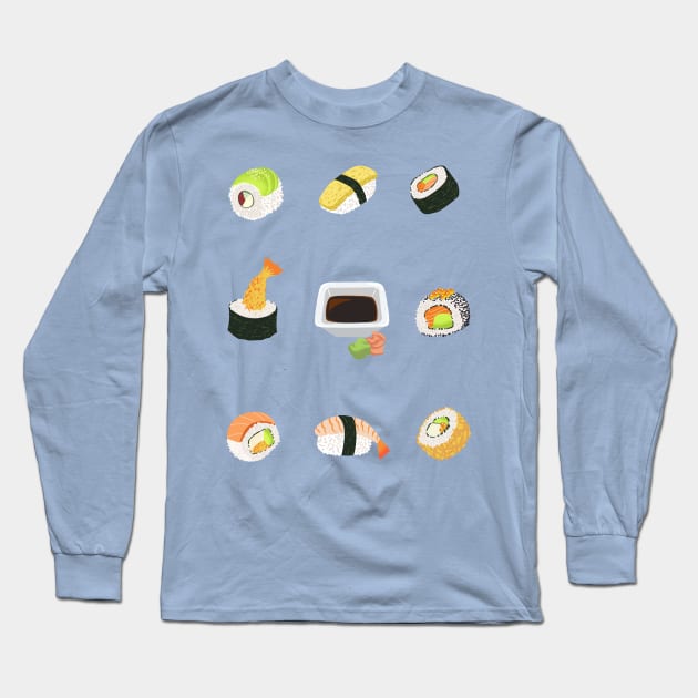 Sushi Long Sleeve T-Shirt by AltIllustration